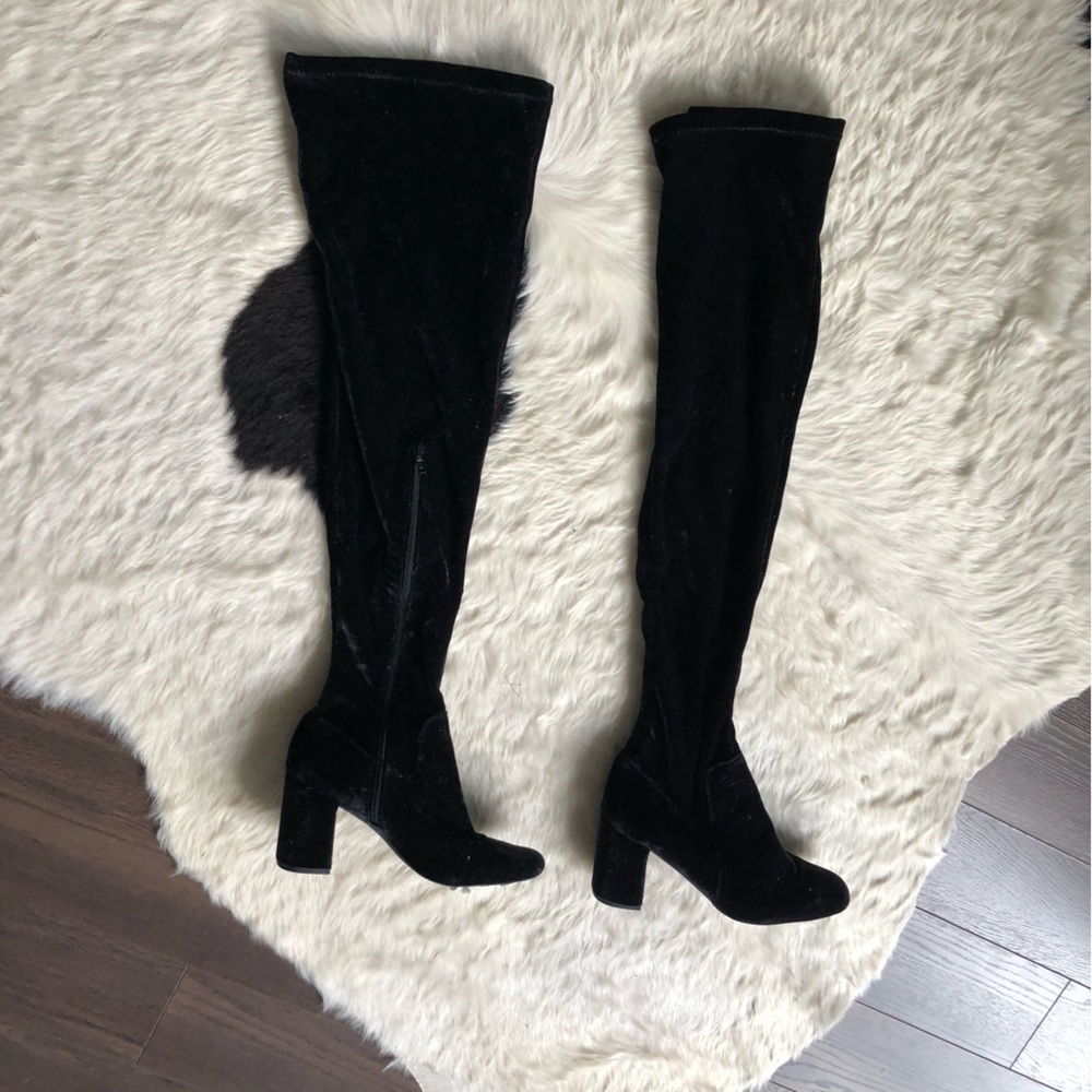 Jeffrey Campbell Over-The-Knee Velvet Boots | Size: 8.5